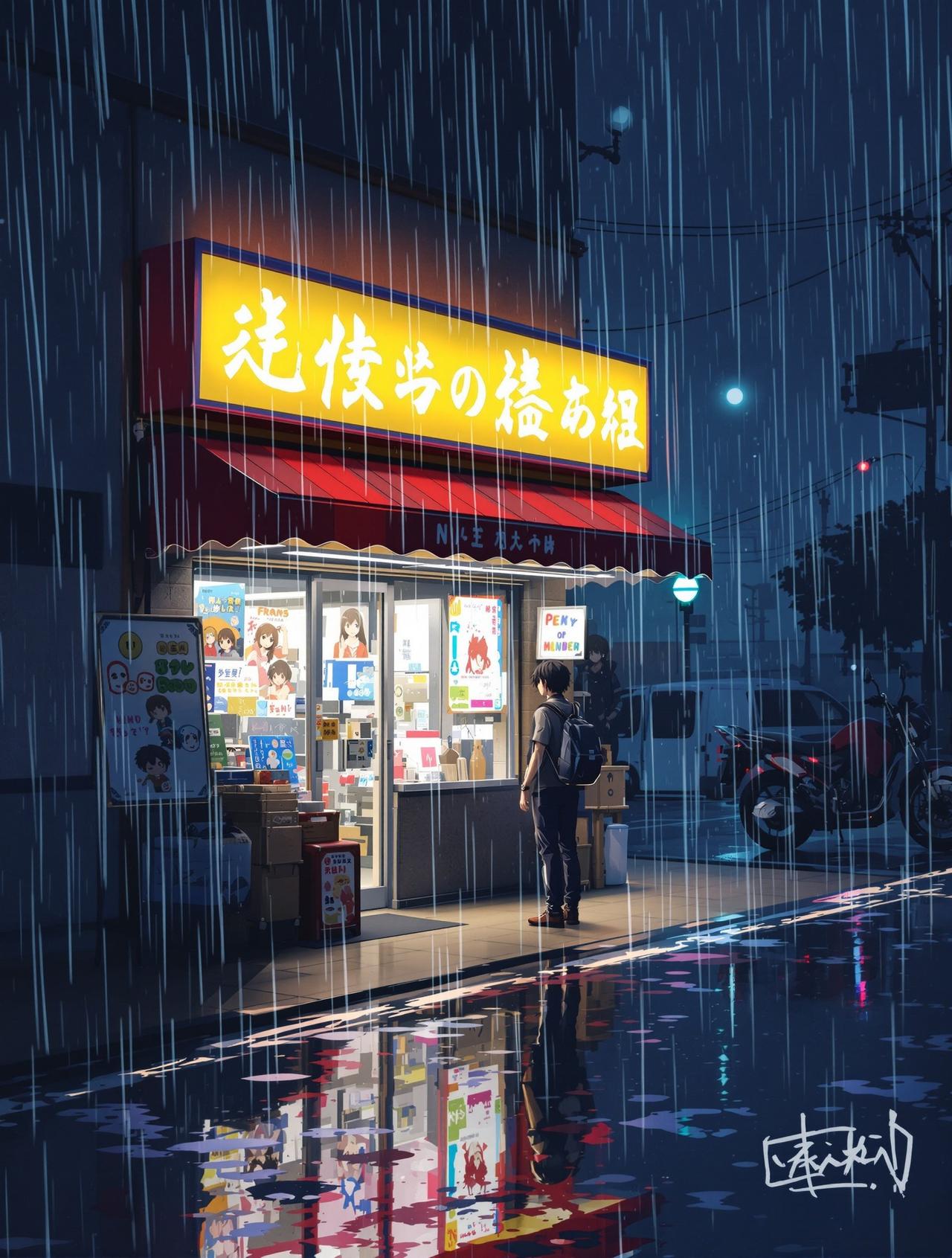 雨夜便利店 - ai电影都市情感类竖屏短剧